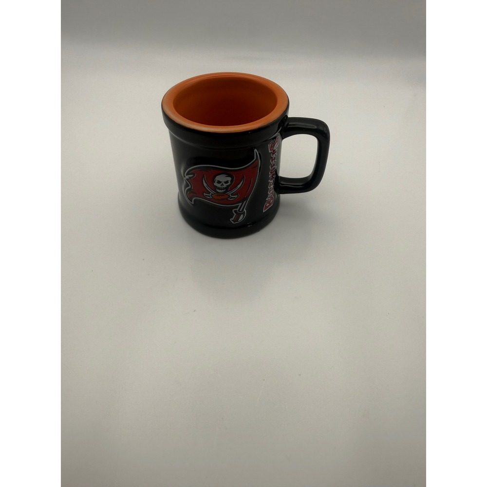 NFL Tampa Bay Buccaneers Mini Mug Black Orange Ceramic Collectible Shot Glass